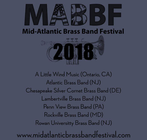 Mid-Atlantic Brass Band Festival 2018 T-Shirt shirt design - zoomed