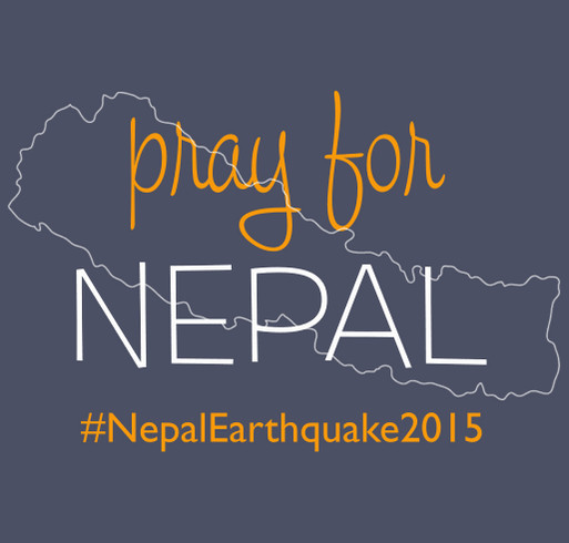 Nepal's Earthquake Relief Fund shirt design - zoomed