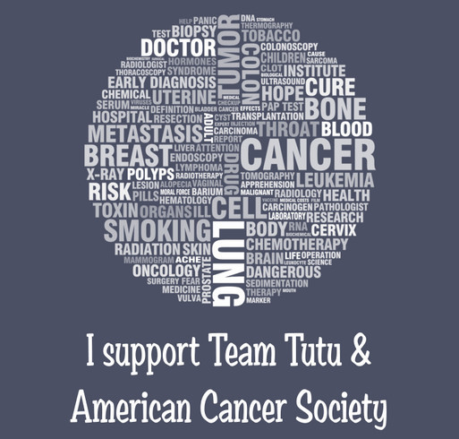 Team Tutu Fighting Cancer to the Coast 2014 shirt design - zoomed