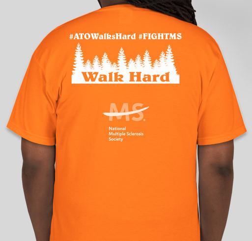 Alpha Tau Omega Walks Hard: Many Steps for MS Fundraiser - unisex shirt design - back