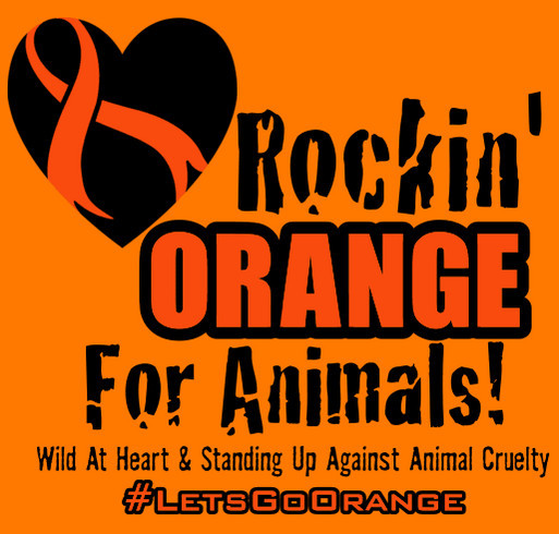 #LetsGoOrange Worldwide For Animals shirt design - zoomed