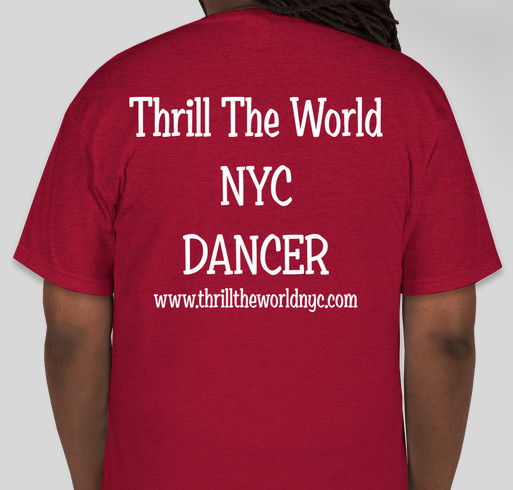 Thrill The World NYC Dance Parade 2015 Fundraiser - unisex shirt design - back