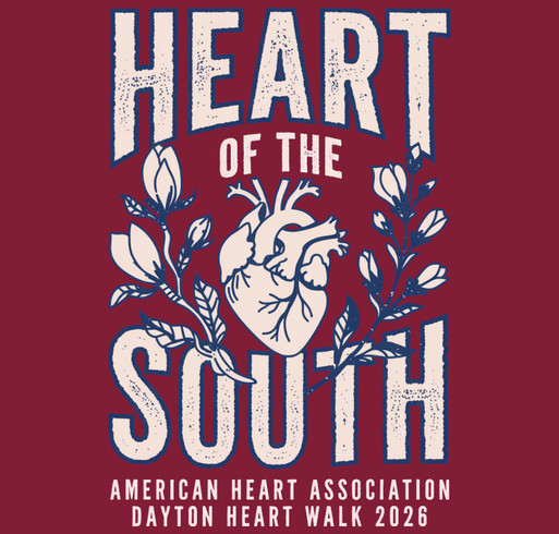 Dayton Heart Walk 2026 shirt design - zoomed