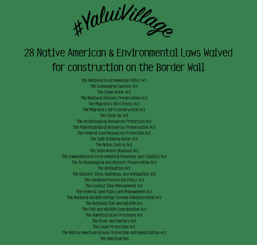 28 Laws Being Waived for the Border Wall. shirt design - zoomed