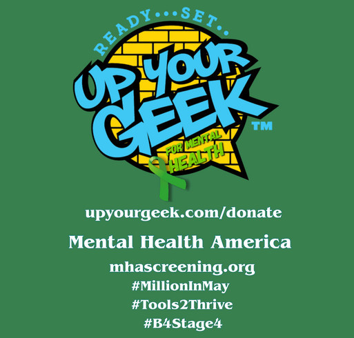 Up Your Geek for Mental Health shirt design - zoomed