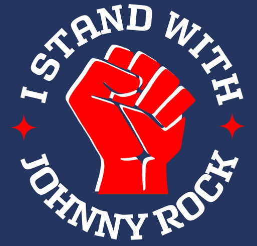 I Stand with Johnny Rock shirt design - zoomed