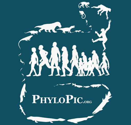 PhyloPic - free silhouettes of life forms shirt design - zoomed