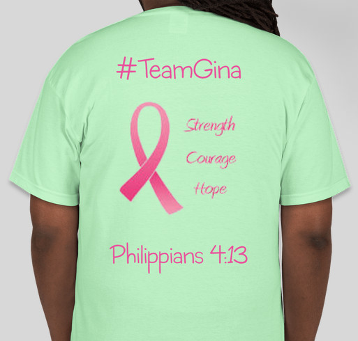 Gina's fight against Breast Cancer Fundraiser - unisex shirt design - back