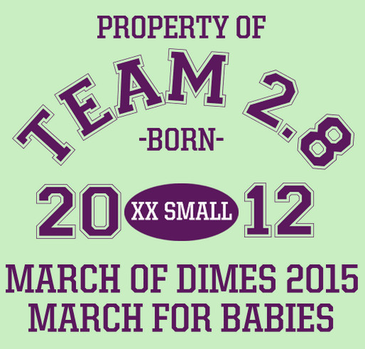 March for Babies shirt design - zoomed
