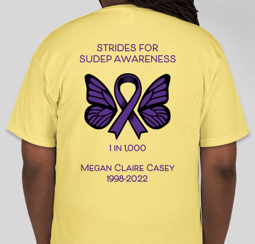 Miles for Megan Fundraiser - unisex shirt design - back