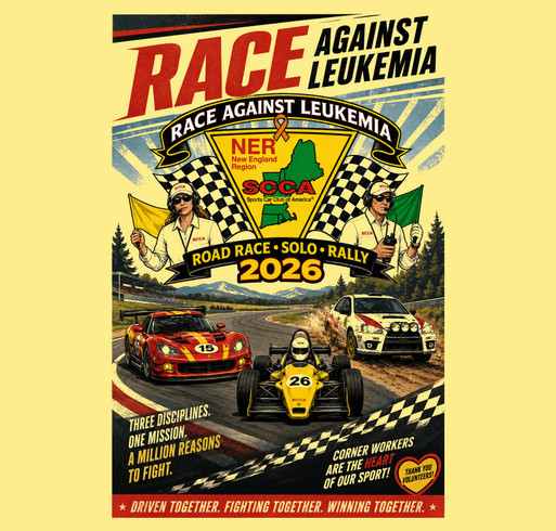 New England Region's 2026 Racing Against Leukemia T Shirt Drive shirt design - zoomed