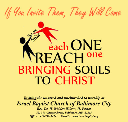 Each One Reach One -- Winning Souls For Christ shirt design - zoomed