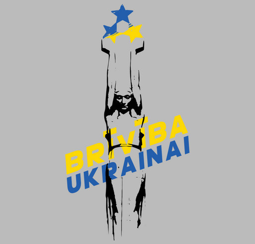 Latvians For Ukraine! shirt design - zoomed
