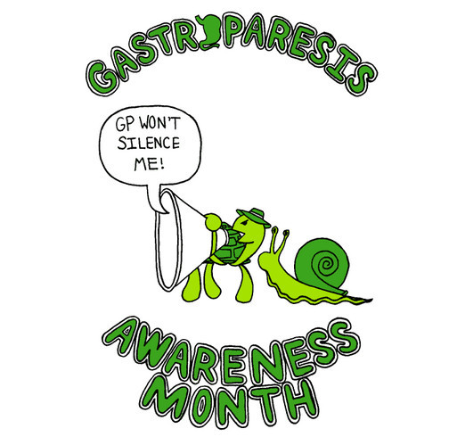 Gastroparesis Awareness Month 2022 shirt design - zoomed