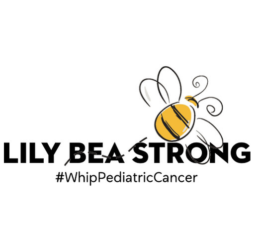 Lily Bea Strong x Whip Pediatric Cancer shirt design - zoomed