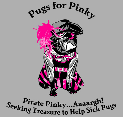 Pirate Pinky Seeking Treasure for PFP shirt design - zoomed