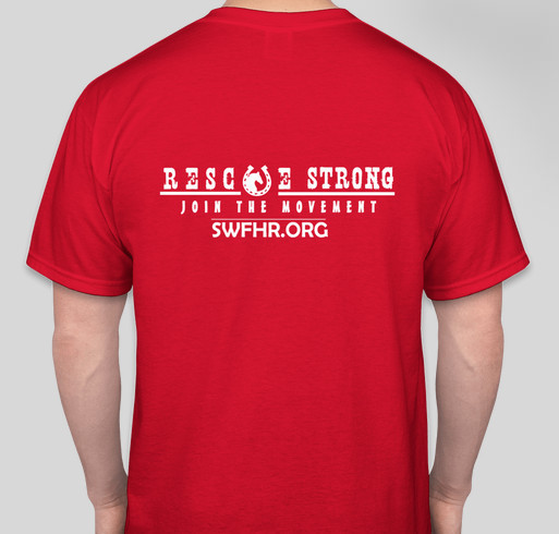 Rescue Strong - T-shirt (Dark Series) - SWFHR 004.a Fundraiser - unisex shirt design - back