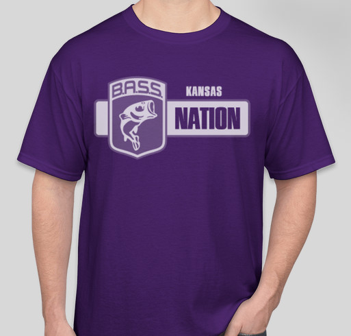 Kansas BASS Nation T-shirt Drive. Fundraiser - unisex shirt design - front