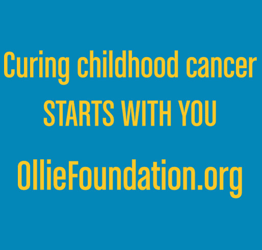 Team Ollie for Pediatric Cancer Research shirt design - zoomed