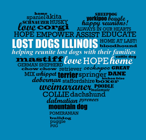 Lost Dogs Illinois T-Shirt shirt design - zoomed