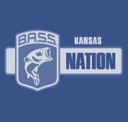 Kansas BASS Nation T-shirt Drive. shirt design - zoomed
