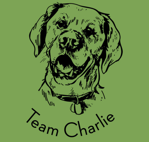 Charlie the Service Dog shirt design - zoomed