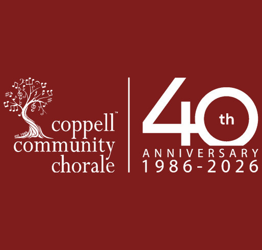 Coppell Community Chorale turns 40!!! shirt design - zoomed
