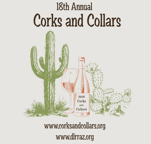18th Annual Corks and Collars 2026 shirt design - zoomed