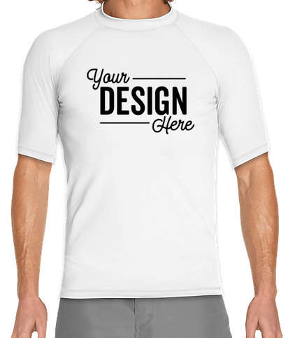 Download Custom Wet Effect Short Sleeve Rash Guard Shirt Design Rash Guards Swim Shirts Online At Customink Com