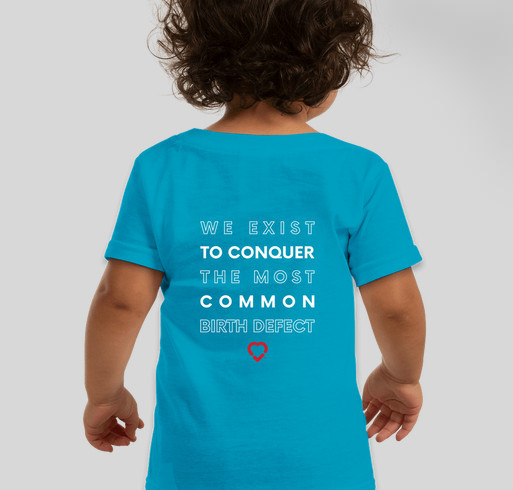Toddler 2 Heart Month 2021 Fundraiser - unisex shirt design - back