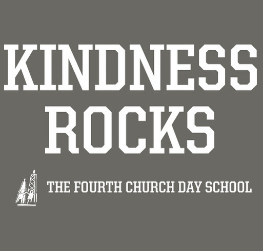 Kindness Rocks - The Fourth Church Day School shirt design - zoomed