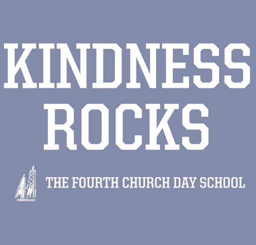 Kindness Rocks - The Fourth Church Day School shirt design - zoomed