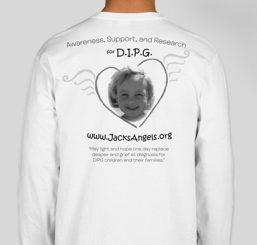 Enough of the "rare" label for DIPG and other childhood cancers! Fundraiser - unisex shirt design - back