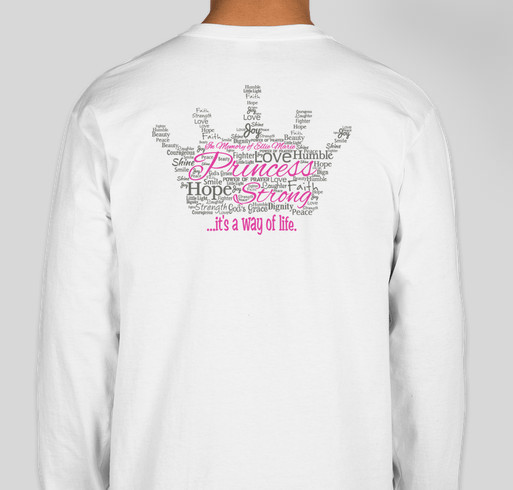 Princess Strong Color Rush Fundraiser - unisex shirt design - back