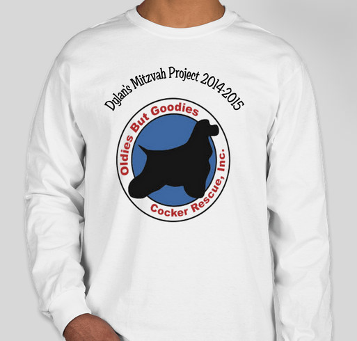 Dylan's Mitzvah Project to help Oldies But Goodies Cocker Spaniel Rescue Fundraiser - unisex shirt design - small
