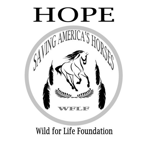 Saving America's Horses - Tees For Horses - By Wild For Life Foundation Charity shirt design - zoomed
