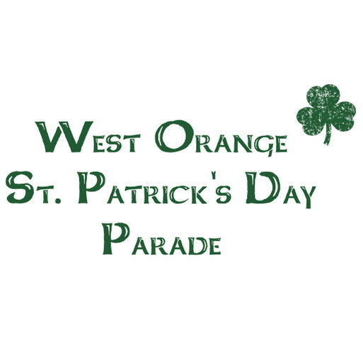 West Orange St. Patrick's Day Parade shirt design - zoomed