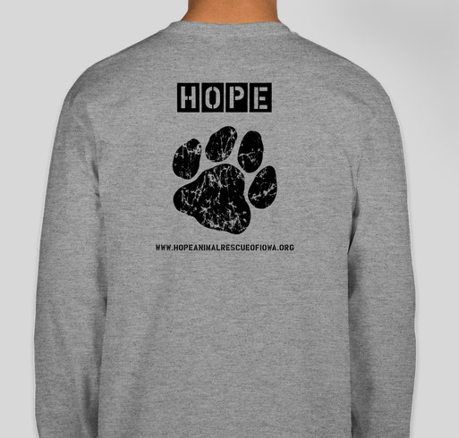 Hope Animal Rescue of Iowa Fundraiser - unisex shirt design - back