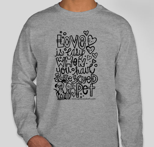 "A Place To Bark" Fundraiser - unisex shirt design - front