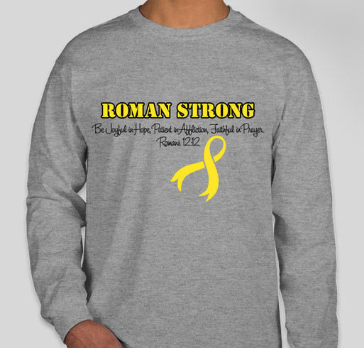Share the love for Roman! Fundraiser - unisex shirt design - front