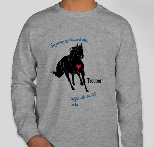 In Honor of Trooper's Journey Over the Rainbow Bridge Fundraiser - unisex shirt design - front