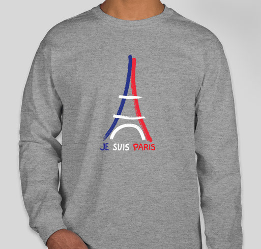 Je Suis Paris Fundraiser - unisex shirt design - front
