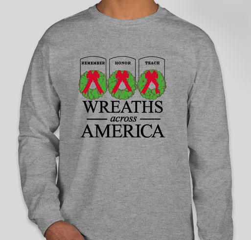 WAA_ANC VOLUNTEER (back) WREATHS across AMERICA Fundraiser - unisex shirt design - front