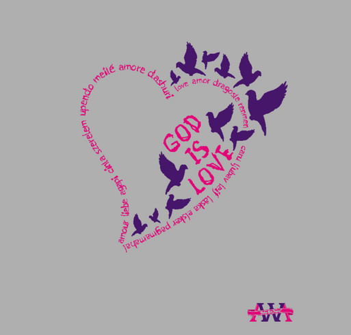 " GOD IS LOVE" shirt design - zoomed