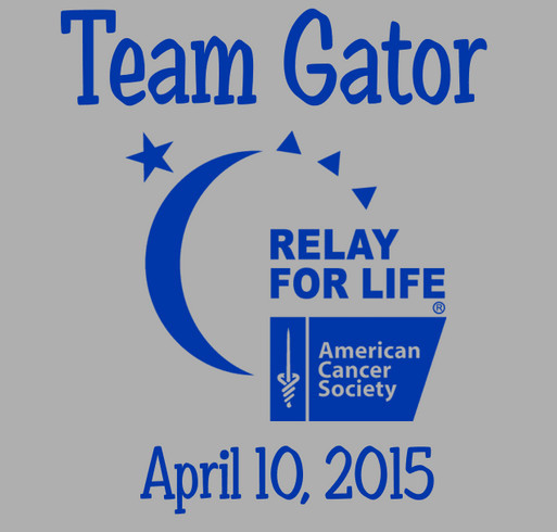 Team Gator Relay for Life shirt design - zoomed