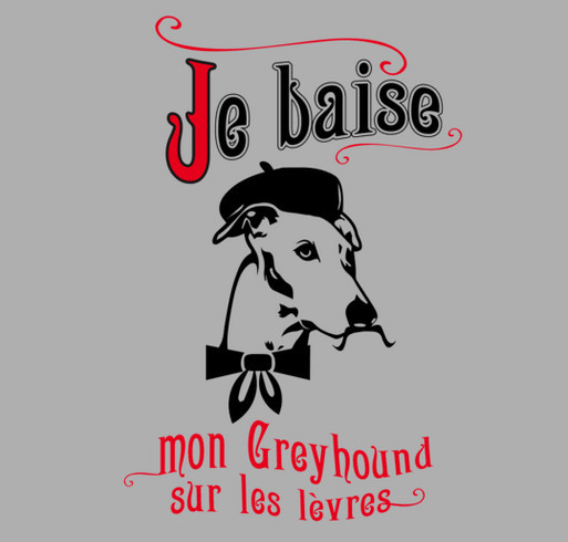 GreyhoundKiss shirt design - zoomed