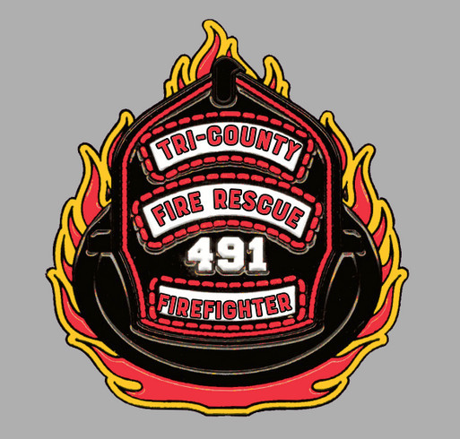 Support Tri-County Fire Fighters Association shirt design - zoomed