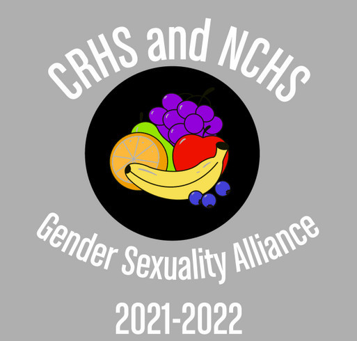 2022 GSA Pride Fundraiser shirt design - zoomed