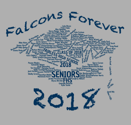 Class of 2018 Apparel shirt design - zoomed
