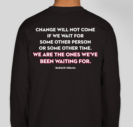 Are you an agent of change? Join us by supporting a community school in Baltimore. Fundraiser - unisex shirt design - back